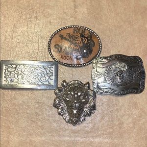 Antique belt buckle lot
